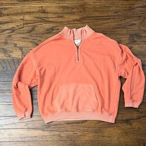 Aerie Coral Zip Pullover
